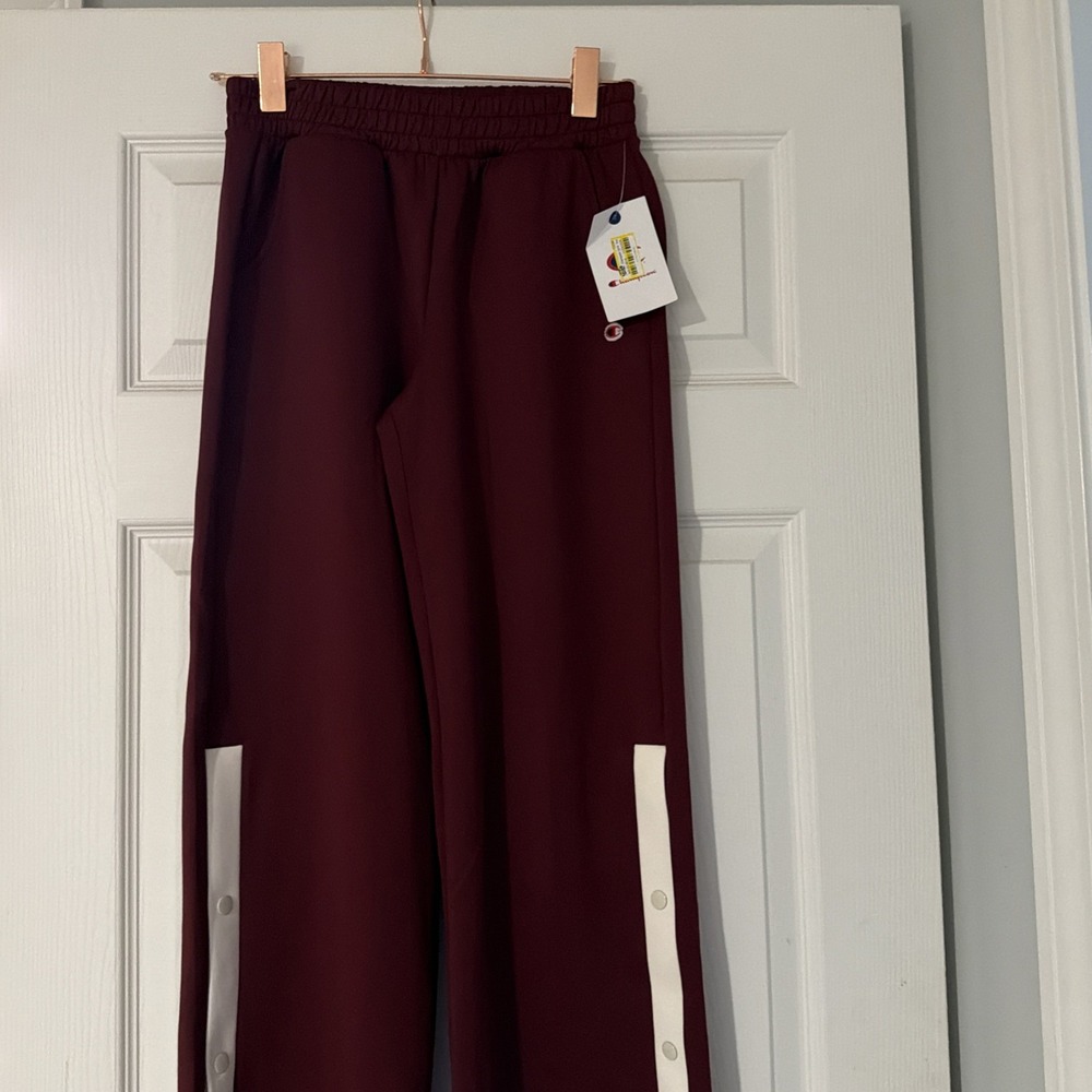 Champion Girls Youth Medium 10/12 Burgundy Scuba Track Pants